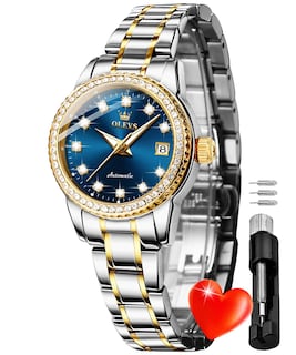 Foto 1 | Foto 1 | Reloj Olevs Para Mujer Mecánico Automático Con Forma De Diamante Bicolor - Venta Internacional.