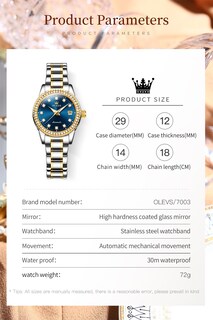 Foto 5 | Foto 5 | Reloj Olevs Para Mujer Mecánico Automático Con Forma De Diamante Bicolor - Venta Internacional.