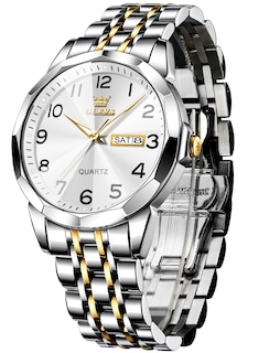 Foto 1 | Foto 1 | Reloj Olevs De Acero Inoxidable De Lujo Unisex Con Esfera Grande Y Diamante - Venta Internacional.