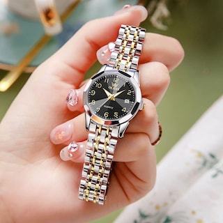 Foto 4 | Foto 4 | Reloj Olevs Para Mujer, Acero Inoxidable, Dorado Y Plateado, Resistente Al Agua - Venta Internacional.