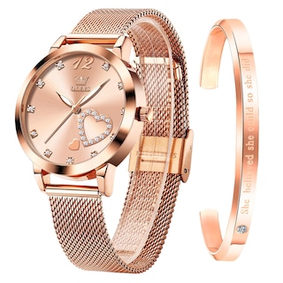 Foto 1 | Foto 1 | Reloj Olevs Rose Gold Para Mujer, Vestido De Moda Impermeable - Venta Internacional.