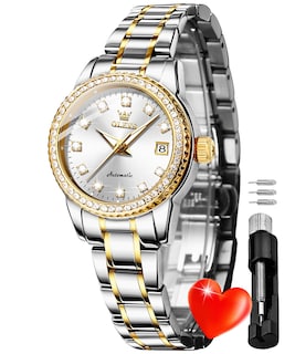 Foto 1 | Foto 1 | Reloj Olevs Diamond Automático Mecánico Bicolor Para Mujer - Venta Internacional.