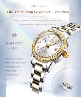 Foto 2 | Foto 2 | Reloj Olevs Diamond Automático Mecánico Bicolor Para Mujer - Venta Internacional.