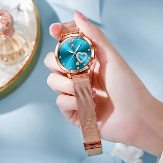 Foto 3 | Foto 3 | Set de Reloj + Pulsera Olevs Dorado Rosa Minimalista para Mujer - Venta Internacional