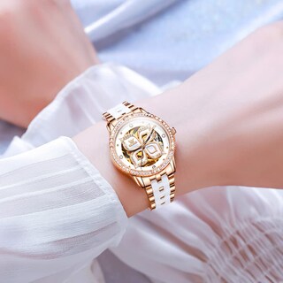 Foto 2 | Foto 2 | Reloj Olevs Lucky Four Leaf Clover de Cerámica Blanca para Mujer - Venta Internacional