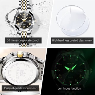Foto 5 | Foto 5 | Reloj Olevs Dainty Two Tone Impermeable para Mujer - Venta Internacional
