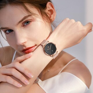 Foto 2 | Foto 2 | Reloj Olevs para Mujer Acero Inoxidable Dorado Rosa Impermeable - Venta Internacional