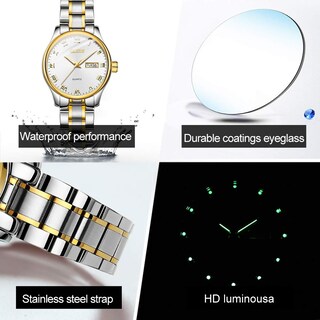 Foto 5 | Foto 5 | Reloj Olevs White Waterproof Business Para Mujer Con Calendario - Venta Internacional.