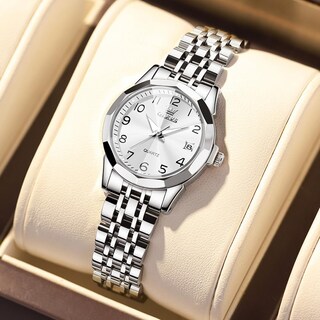 Foto 3 | Foto 3 | Reloj Olevs Para Mujer, Acero Inoxidable, Dorado Y Plateado, Resistente Al Agua - Venta Internacional.