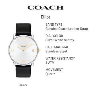 Foto 2 | Foto 2 | Elegante Correa De Piel Watch Coach Elliot Para Mujer - Venta Internacional.