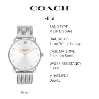 Foto 2 | Foto 2 | Reloj Coach Elliot Elegante De Acero Inoxidable Para Mujer - Venta Internacional.