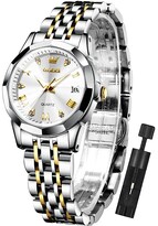 Reloj Olevs - Vestido De Moda Para Mujer, Cuarzo Con Diamantes, Tono Dorado - Venta Internacional.