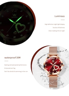 Foto 6 | Foto 6 | Reloj Olevs Rose Gold Para Mujer, Vestido De Moda Impermeable - Venta Internacional.