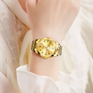 Foto 3 | Foto 3 | Reloj Olevs De Acero Inoxidable De Lujo Unisex Con Esfera Grande Y Diamante - Venta Internacional.