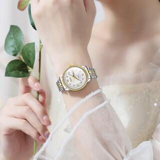 Foto 6 | Foto 6 | Reloj Olevs Small De Acero Inoxidable Dorado Y Plateado Para Mujer - Venta Internacional.