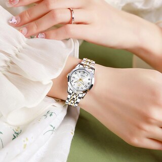 Foto 2 | Foto 2 | Vestido Plateado Para Mujer Watch Olevs Con Esfera Pequeña Y Diamante - Venta Internacional.