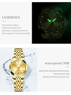Foto 5 | Foto 5 | Reloj Olevs Dorado para Mujer-Venta Internacional