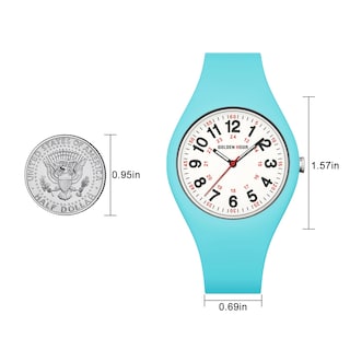 Foto 4 | Foto 4 | Reloj Golden Hour, Impermeable, Deportivo, Analógico, Unisex, Azul Claro - Venta Internacional.