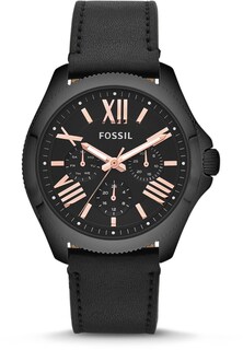 Foto 1 | Foto 1 | Reloj Fossil Mujer Cecile Am4523 Caja Redonda 40mm Diámetro Acero Inoxidable Cierre Hebilla Movimiento Cuarzo Dial Negro Cristal