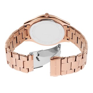 Foto 7 | Foto 7 | Reloj Michael Kors Mujer Slim Runway Mk4733 Caja Redonda 42mm Diámetro Acero Inoxidable Cierre Desplegable Movimiento Cuarzo