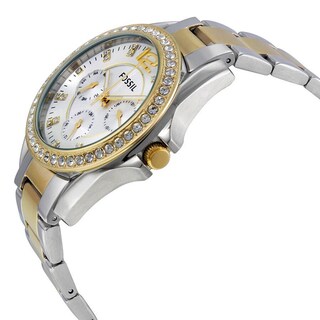 Foto 2 | Foto 2 | Reloj Fossil Mujer Riley Es3204 Caja Redonda 38mm Diámetro Acero Inoxidable Cierre Desplegable Movimiento Cuarzo Dial Plateado