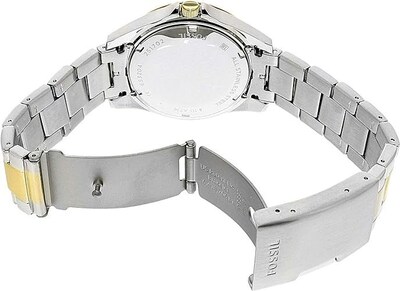 Foto 4 | Foto 4 | Reloj Fossil Mujer Riley Es3204 Caja Redonda 38mm Diámetro Acero Inoxidable Cierre Desplegable Movimiento Cuarzo Dial Plateado