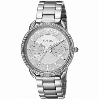 Foto 1 | Foto 1 | Reloj Fossil Mujer Tailor Es4262 Caja Redonda 35mm Diámetro Acero Inoxidable Cierre Desplegable Movimiento Cuarzo Dial Blanco