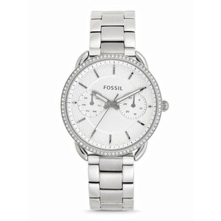 Foto 2 | Foto 2 | Reloj Fossil Mujer Tailor Es4262 Caja Redonda 35mm Diámetro Acero Inoxidable Cierre Desplegable Movimiento Cuarzo Dial Blanco