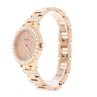 Foto 6 | Foto 6 | Reloj Fossil Mujer Jesse Es3020 Caja Redonda 34mm Diámetro Acero Inoxidable Cierre Desplegable Movimiento Cuarzo Dial Rosa