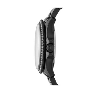 Foto 3 | Foto 3 | Reloj Fossil Mujer Cecile Am4522 Caja Redonda 40mm Diámetro Acero Inoxidable Cierre Desplegable Movimiento Cuarzo Dial Negro