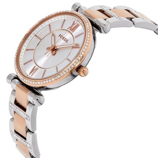 Foto 6 | Foto 6 | Reloj Fossil Mujer Carlie Es4342 Caja Redonda 35mm Diámetro Acero Inoxidable Cierre Desplegable Movimiento Cuarzo
