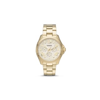 Foto 2 | Foto 2 | Reloj Fossil Mujer Cecile Am4510 Caja Redonda 40mm Diámetro Acero Inoxidable Cierre Desplegable Movimiento Cuarzo Dial Dorado