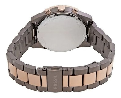 Foto 4 | Foto 4 | Reloj Fossil Mujer Boyfriend Es4284 Caja Redonda 39mm Diámetro Acero Inoxidable Cierre Desplegable Movimiento Cuarzo Dial Marrón