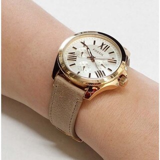 Foto 6 | Foto 6 | Reloj Fossil Mujer Cecile Am4532 Caja Redonda 40mm Diámetro Acero Inoxidable Cierre Hebilla Movimiento Cuarzo Dial Blanco