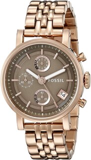 Foto 1 | Foto 1 | Reloj Fossil Mujer Boyfriend Es3494 Caja Redonda 38mm Diámetro Acero Inoxidable Cierre Desplegable Movimiento Cuarzo