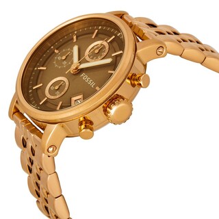 Foto 4 | Foto 4 | Reloj Fossil Mujer Boyfriend Es3494 Caja Redonda 38mm Diámetro Acero Inoxidable Cierre Desplegable Movimiento Cuarzo