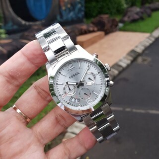 Foto 4 | Foto 4 | Reloj Fossil Mujer Boyfriend Es3883 Caja Redonda 40mm Diámetro Acero Inoxidable Cierre Desplegable Movimiento Cuarzo