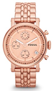 Foto 2 | Foto 2 | Reloj Fossil Mujer Classic Es3380 Caja Redonda 38mm Diámetro Acero Inoxidable Cierre Desplegable Movimiento Cuarzo Dial Rosa