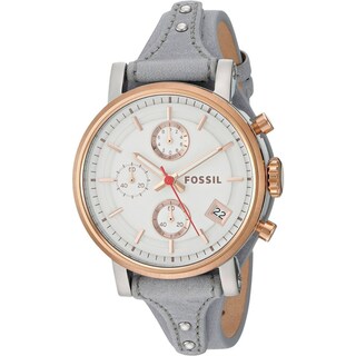 Foto 7 | Foto 7 | Reloj Fossil Mujer Boyfriend Es4045 Caja Redonda 38mm Diámetro Acero Inoxidable Cierre Hebilla Movimiento Cuarzo Dial Gris