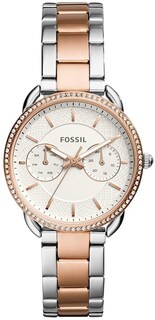 Foto 1 | Foto 1 | Reloj Fossil Mujer Tailor Es4396 Caja Redonda 35mm Diámetro Acero Inoxidable Cierre Desplegable Movimiento Cuarzo Dial Blanco