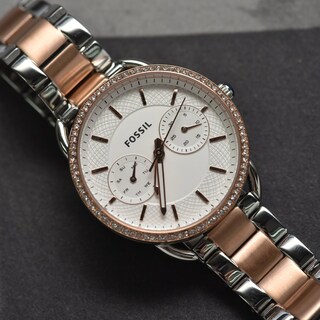 Foto 2 | Foto 2 | Reloj Fossil Mujer Tailor Es4396 Caja Redonda 35mm Diámetro Acero Inoxidable Cierre Desplegable Movimiento Cuarzo Dial Blanco