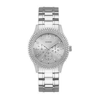 Foto 1 | Foto 1 | Reloj Guess Mujer Bedazzle W1097l1 Caja Redonda 40mm Diámetro Acero Inoxidable Cierre Desplegable Movimiento Cuarzo
