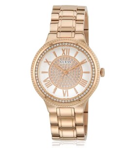 Foto 2 | Foto 2 | Reloj Guess Mujer Damenuhr W0637l3 Caja Redonda 36mm Diámetro Acero Inoxidable Cierre Desplegable Movimiento Cuarzo Dial Rose