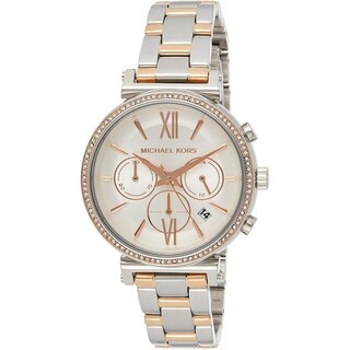 Foto 1 | Foto 1 | Reloj Michael Kors Mujer Sofie Mk6558 Caja Redonda 47mm Diámetro Acero Inoxidable Cierre Desplegable Movimiento Cuarzo