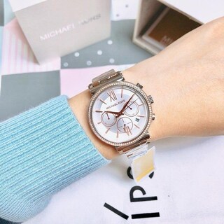 Foto 3 | Foto 3 | Reloj Michael Kors Mujer Sofie Mk6558 Caja Redonda 47mm Diámetro Acero Inoxidable Cierre Desplegable Movimiento Cuarzo