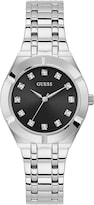 Reloj Guess Mujer Crystalline Gw0114l1 Caja Redonda 36mm Diámetro Acero Inoxidable Cierre Hebilla Movimiento Cuarzo Dial Negro
