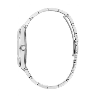 Foto 4 | Foto 4 | Reloj Guess Mujer Crystalline Gw0114l1 Caja Redonda 36mm Diámetro Acero Inoxidable Cierre Hebilla Movimiento Cuarzo Dial Negro