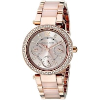 Reloj Michael Kors Mujer Classic Mk6110 Caja Redonda 33mm Diámetro Acero Inoxidable Cierre Desplegable Movimiento Cuarzo