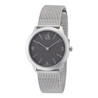 Foto 1 | Foto 1 | Reloj Calvin Klein Mujer Minimal K3m52154 Caja Redonda 35mm Diámetro Acero Inoxidable Cierre Pulsera Movimiento Cuarzo Dial Gris