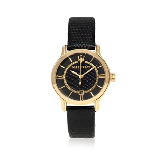 Foto 2 | Foto 2 | Reloj Maserati Mujer Epoca R8851118501 Caja Redonda 41mm Diámetro Acero Inoxidable Cierre Hebilla Movimiento Cuarzo Dial Negro